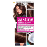 Paris Casting Creme Gloss Semi-Permanent Hair Dye, Brown Hair Dye 513 Iced Truffle