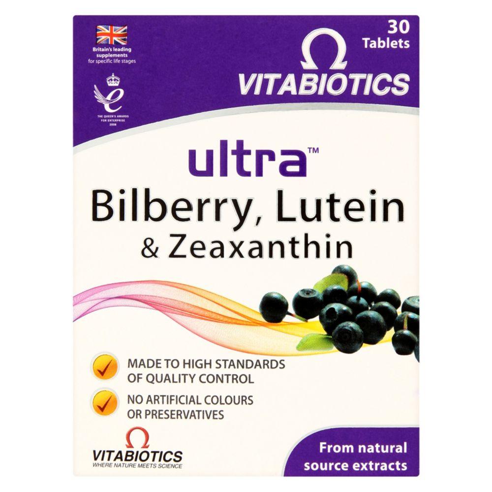 Vitabiotics Ultra Bilberry, Lutein & Zeaxanthin - 30 Tablets