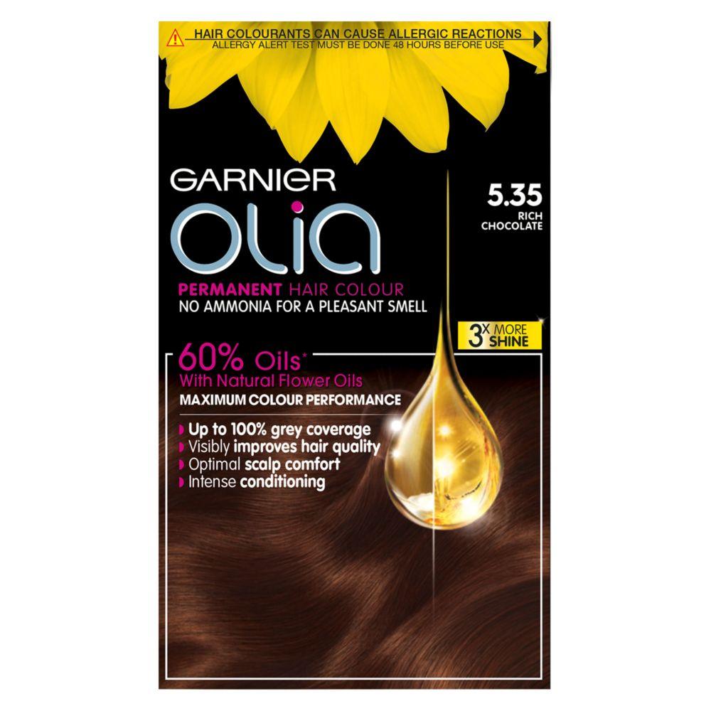 Olia 5.35 Rich Chocolate Brown No Ammonia Permanent Hair Dye