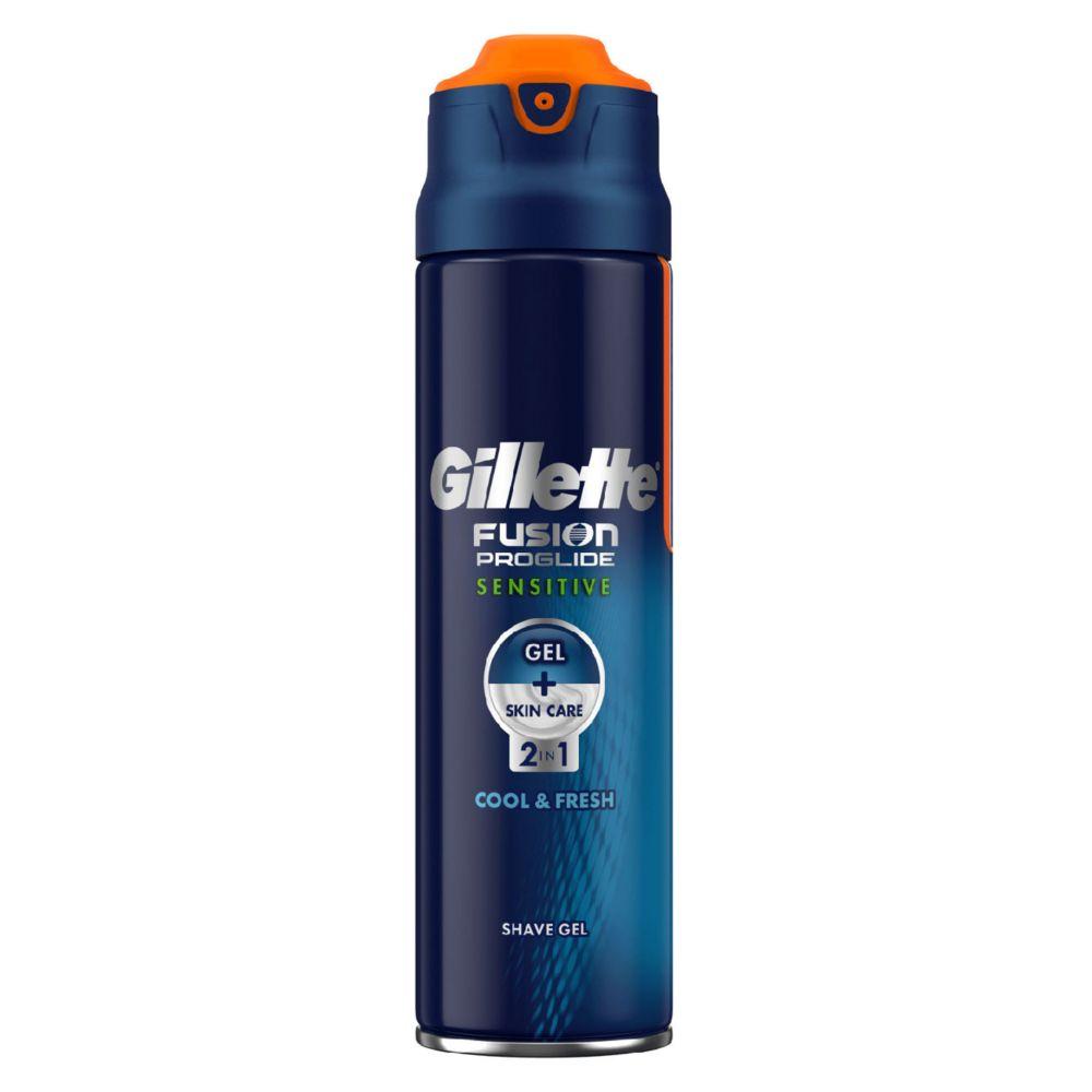 Fusion Proglide Sensitive 2In1 Cool & Fresh Shaving Gel 170Ml