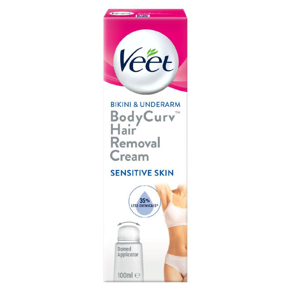Bodycurv Bikini & Underarm Hair Removal Cream For Sensitive Skin - 100Ml