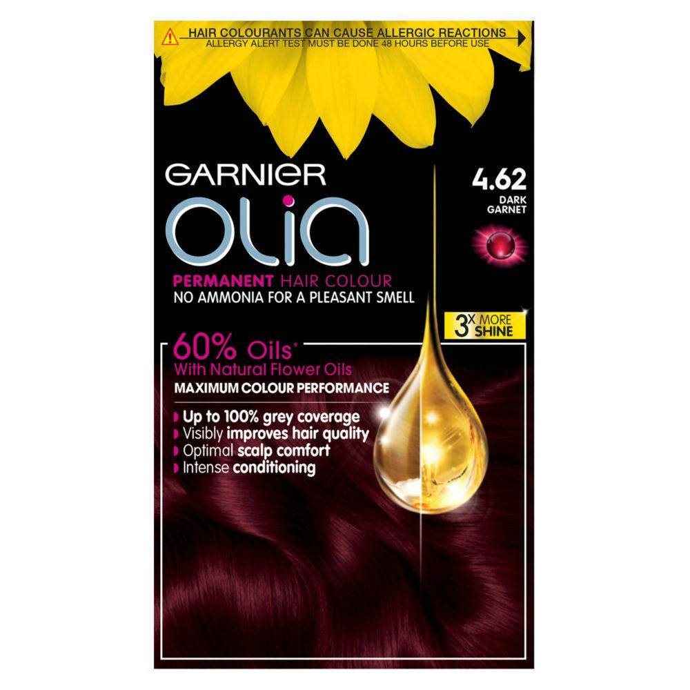 Olia 4.62 Dark Garnet Red No Ammonia Permanent Hair Dye