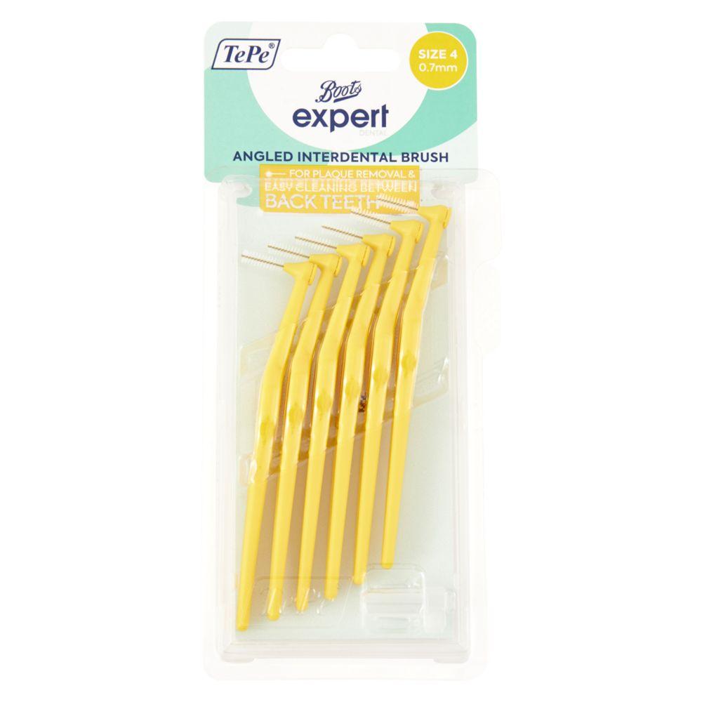 Expert Tepe Angled Interdental Brush Yellow 0.7Mm