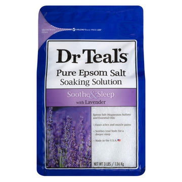 Pure Epsom Salt Soaking Solution Soothe & Sleep With Lavender 1.36Kg