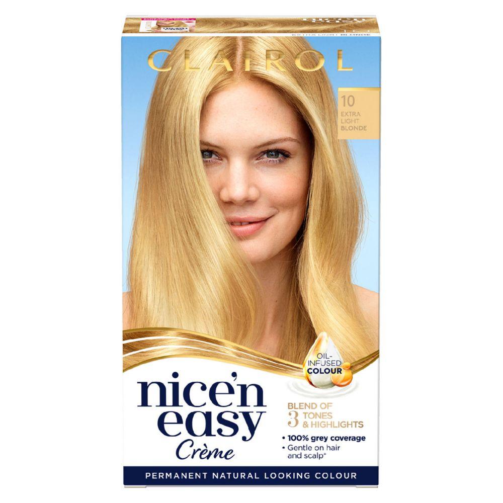 Nice N Easy Permanent Hair Dye 10 Extra Light Blonde 177Ml