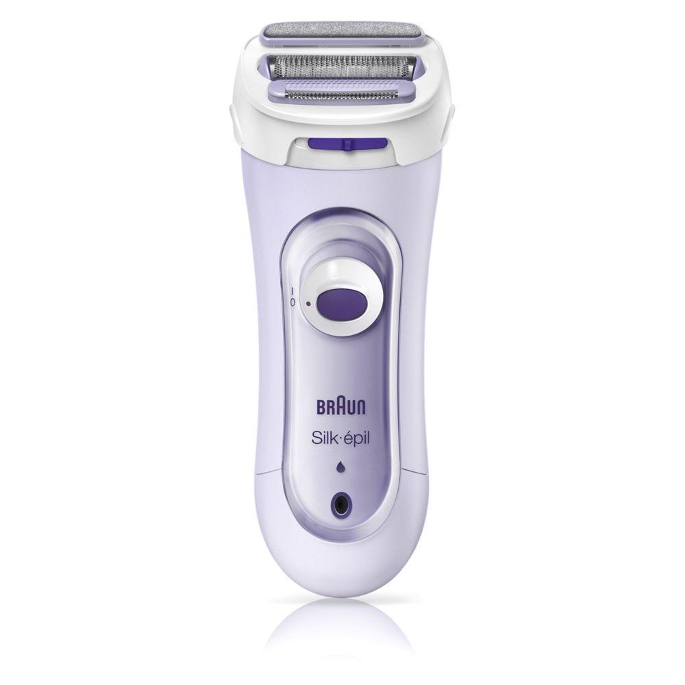 Silk-Épil Lady Shaver 5-560 Lila - 3-In-1 Cordless Electric Shaver, Trimmer And Exfoliation System With 3 Extras