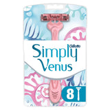 Simply Venus 3 Women'S Disposable Razors, 8 Pack