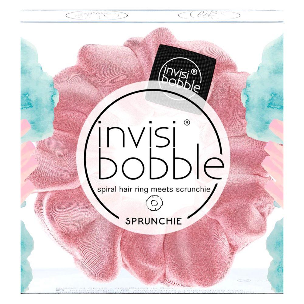 Sprunchie Pink, Scrunchie With Spiral Hair Tie