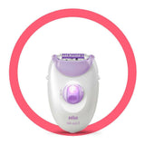Silk-Épil 3 3-170, Epilator For Long-Lasting Hair Removal - White/Purple