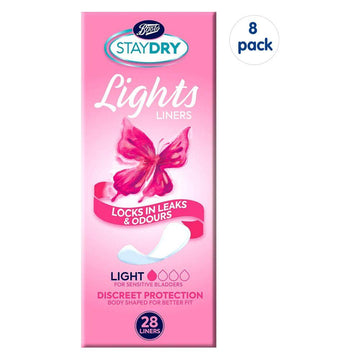 Lights Light Liners For Light Incontinence 8 Pack Bundle “ 224 Liners