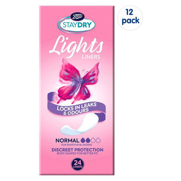 Lights Normal Liners For Light Incontinence 12 Pack Bundle “ 288 Liners