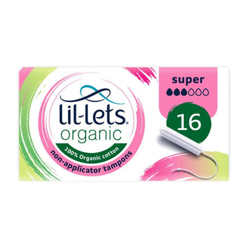 Organic Non-Applicator Tampons Super 16 Pack