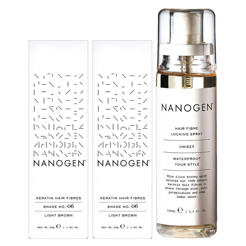 Hair Thickening Keratin Fibres Light Brown - 2 X 30G Bundle