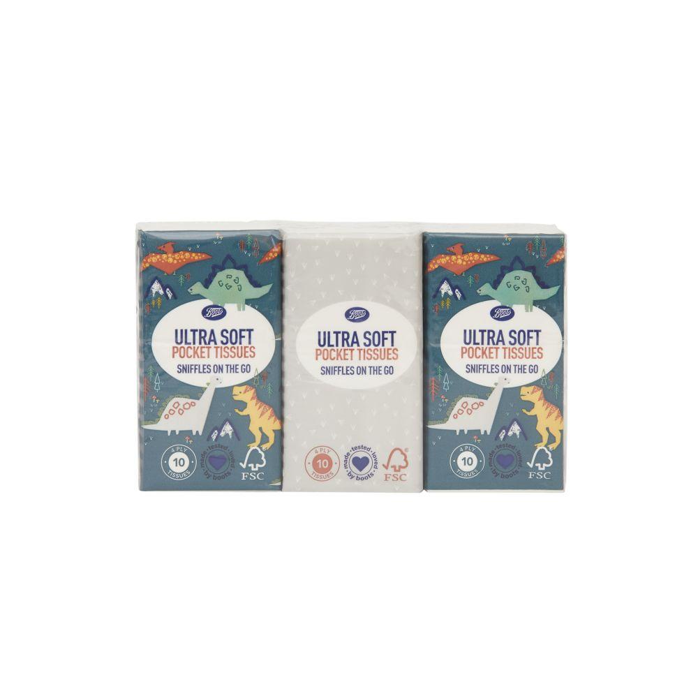 Dinosaur Pocket Pack Tissues 6 Pack