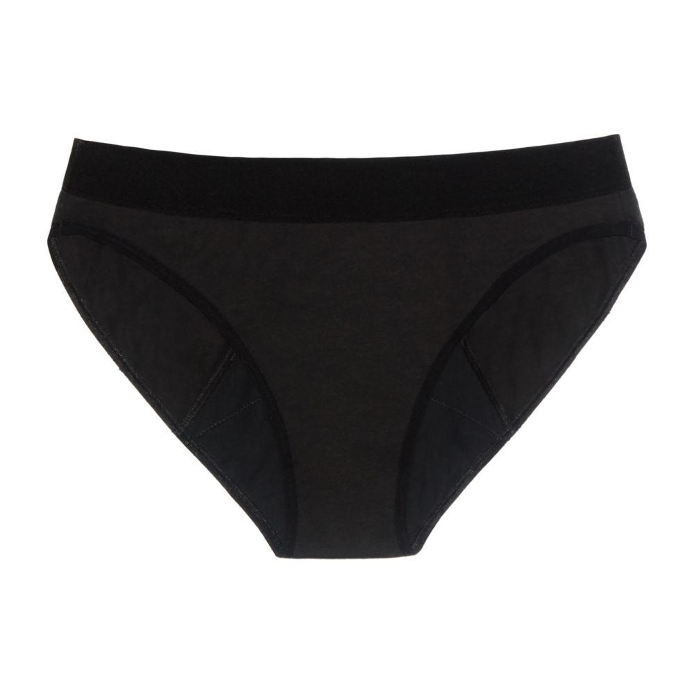 Period-Proof Organic Cotton Bikini - Black, Medium