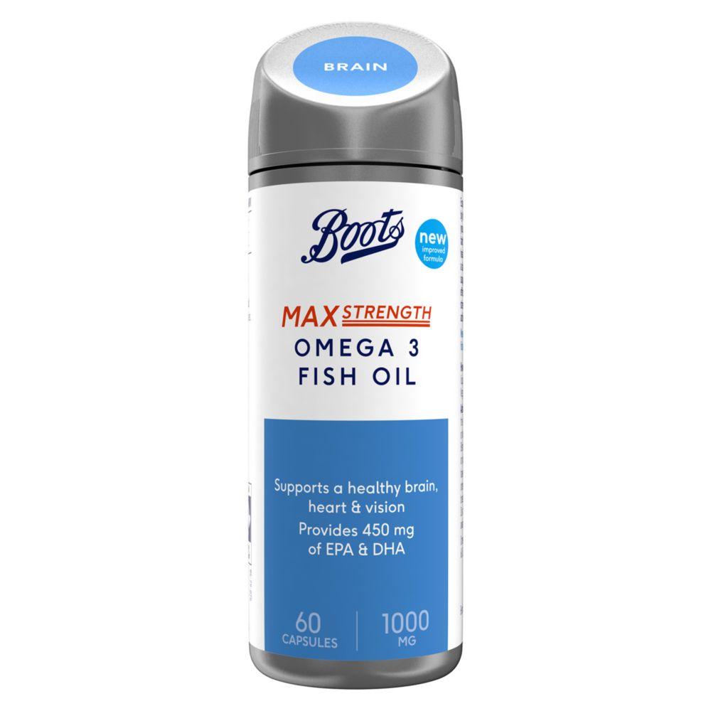 Max Strength Omega 3 Fish Oil 1000 Mg 60 Capsules (2 Month Supply)