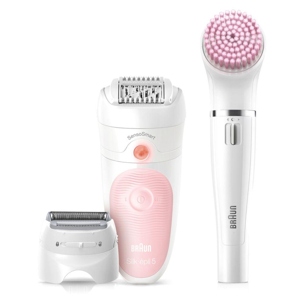 Silk-Épil Beauty Set 5 5-885 Starter 4-In-1 Hair Removal - Epilator, Shaver, Cleanser