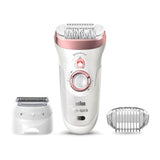 Silk-Épil 9 9-720, Epilator For Women For Long-Lasting Hair Removal, White/Bronze