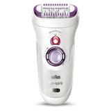Silk-Épil 9 9-700 Epilator For Women For Long-Lasting Hair Removal, White/Purple