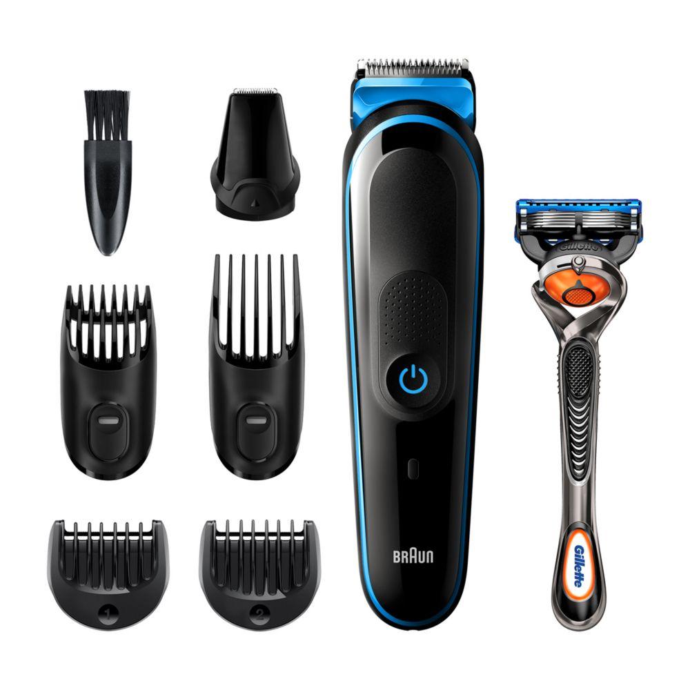 7-In-1 Mgk3245 Men Beard Trimmer, Face Trimmer & Hair Clipper, Black/Blue