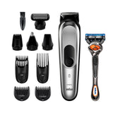 10-In-1 Mgk7220 Men Beard Trimmer, Body Grooming Kit & Hair Clipper, Silver Grey