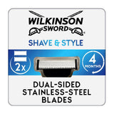 Shave & Style Men'S Refill Blades X2