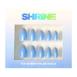Ice Queen Fake Nails Blue