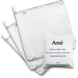3 Pack Double Sided Muslin & Microfibre Face Cleansing Cloths