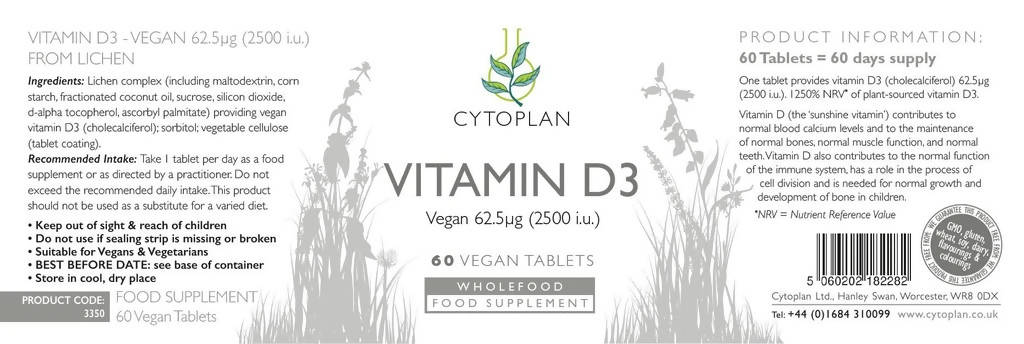 Wholefood Vitamin D3 (High Potency)