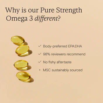 Wild Nutrition Food-Grown® Pure Strength Omega 3 for Heart, Brain & Joint Support