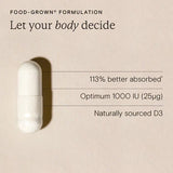 Wild Nutrition Food-Grown® Vitamin D for Bone, Immune & Muscle Support