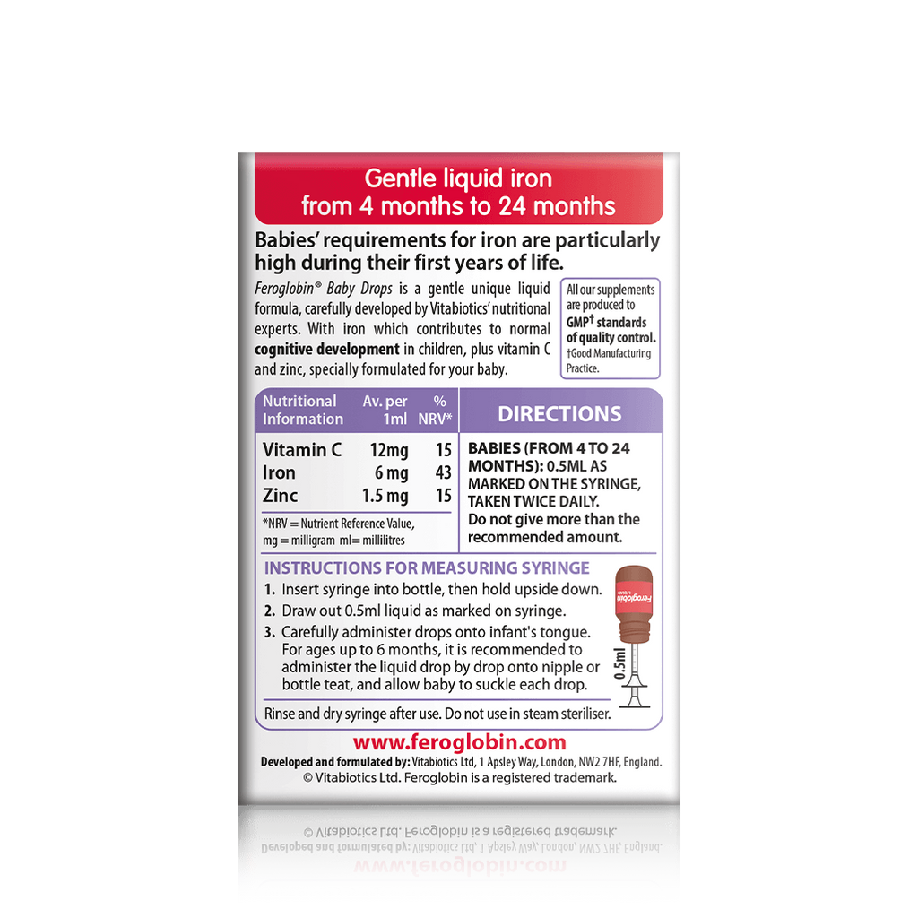 Vitabiotics Feroglobin Baby Iron Drops