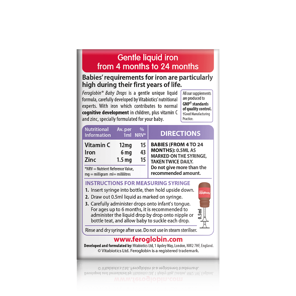 Vitabiotics Feroglobin Baby Iron Drops