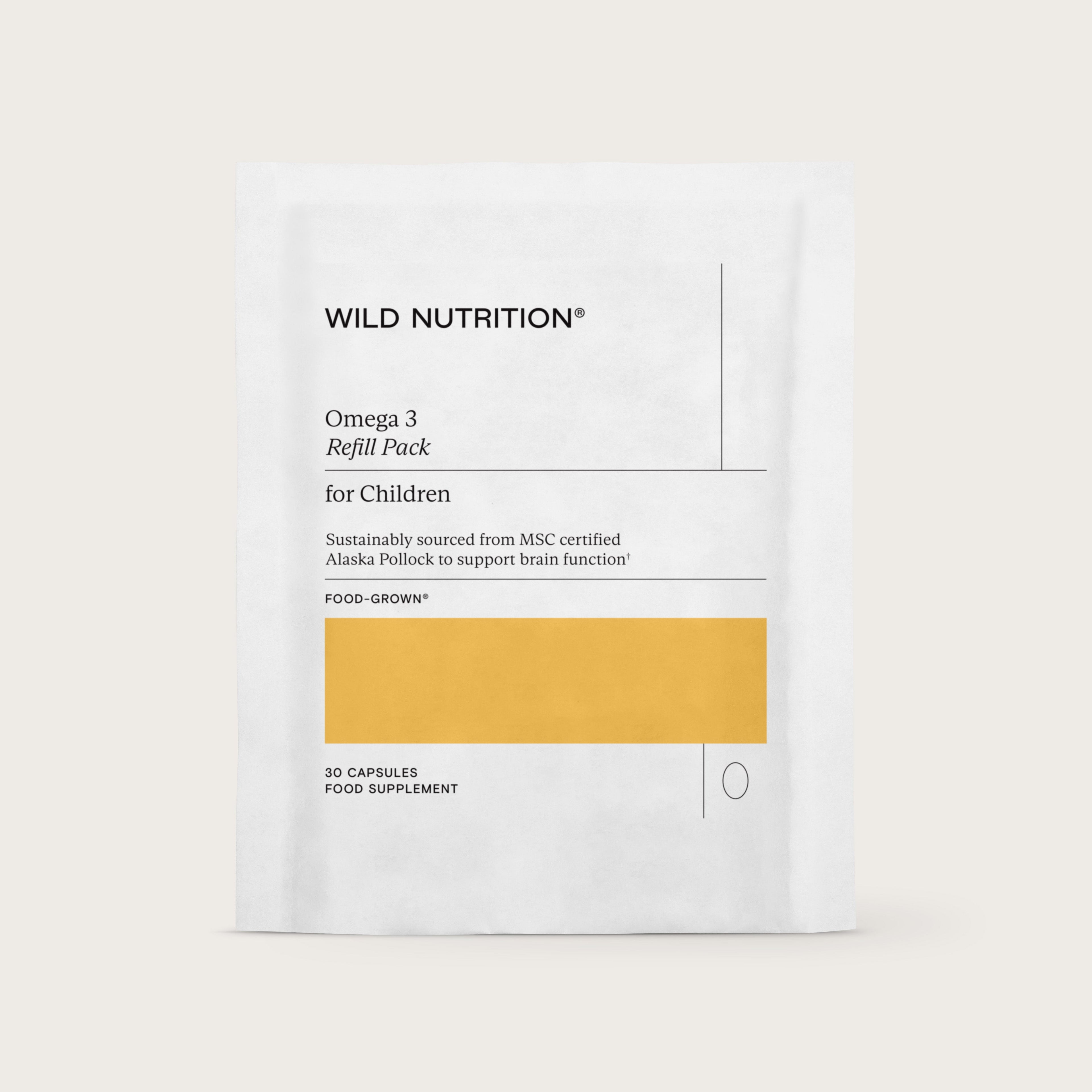 Wild Nutrition Food-Grown® Pregnancy + New Mother Omega 3 - 3 Month Supply for Maternal & Baby Development
