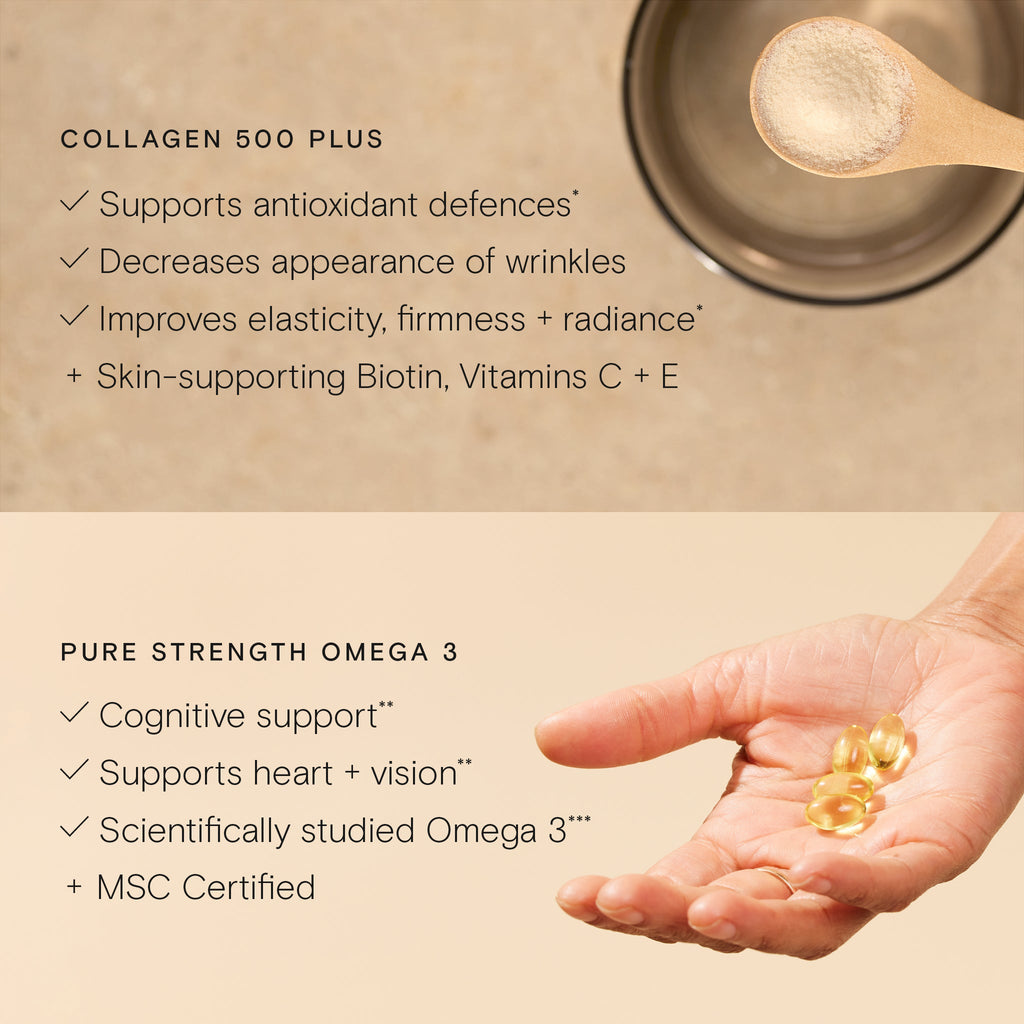 Wild Nutrition Collagen 500 Plus - 3 Month Supply for Skin, Hair, Nails & Joint Health