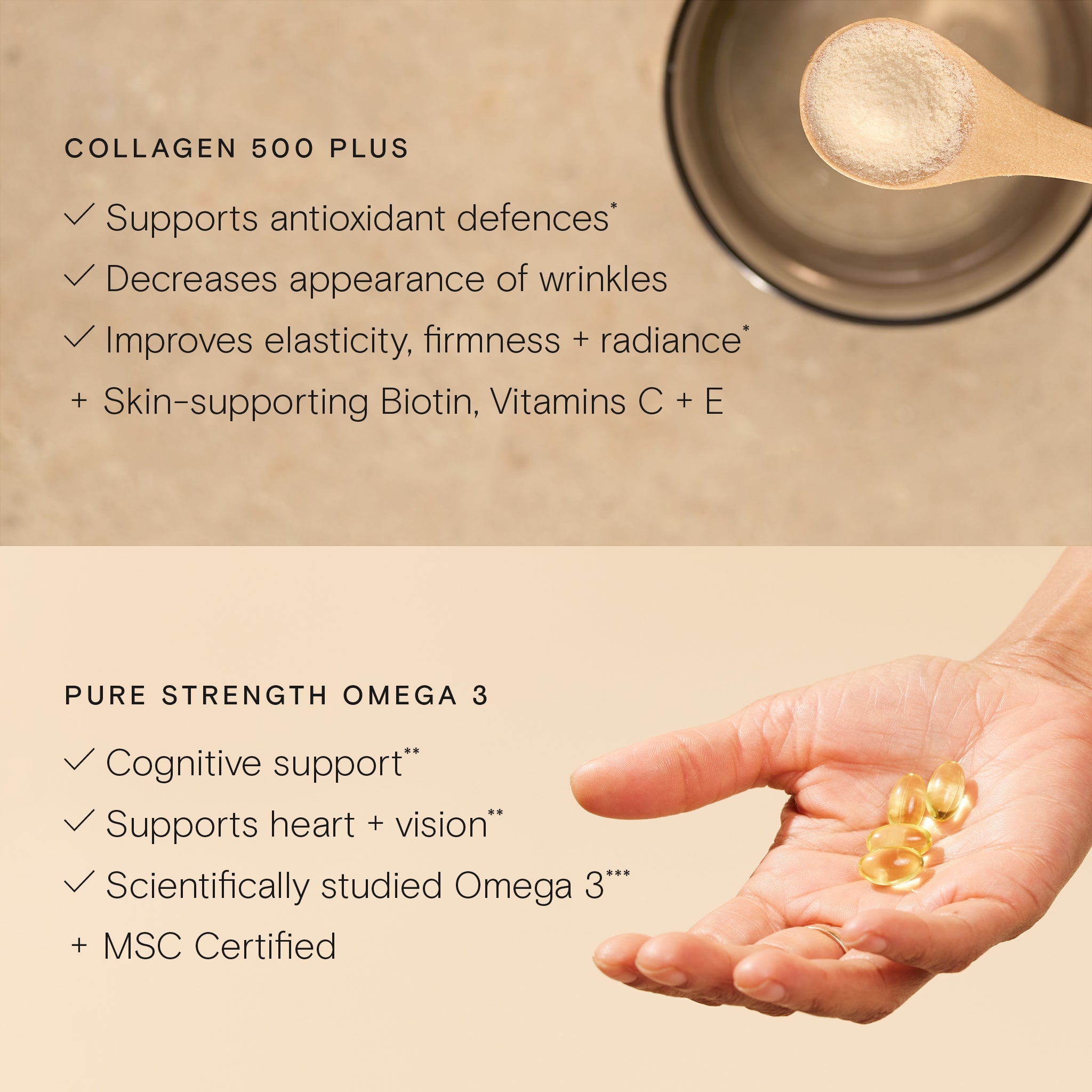 Wild Nutrition Collagen 500 Plus - 3 Month Supply for Skin, Hair, Nails & Joint Health