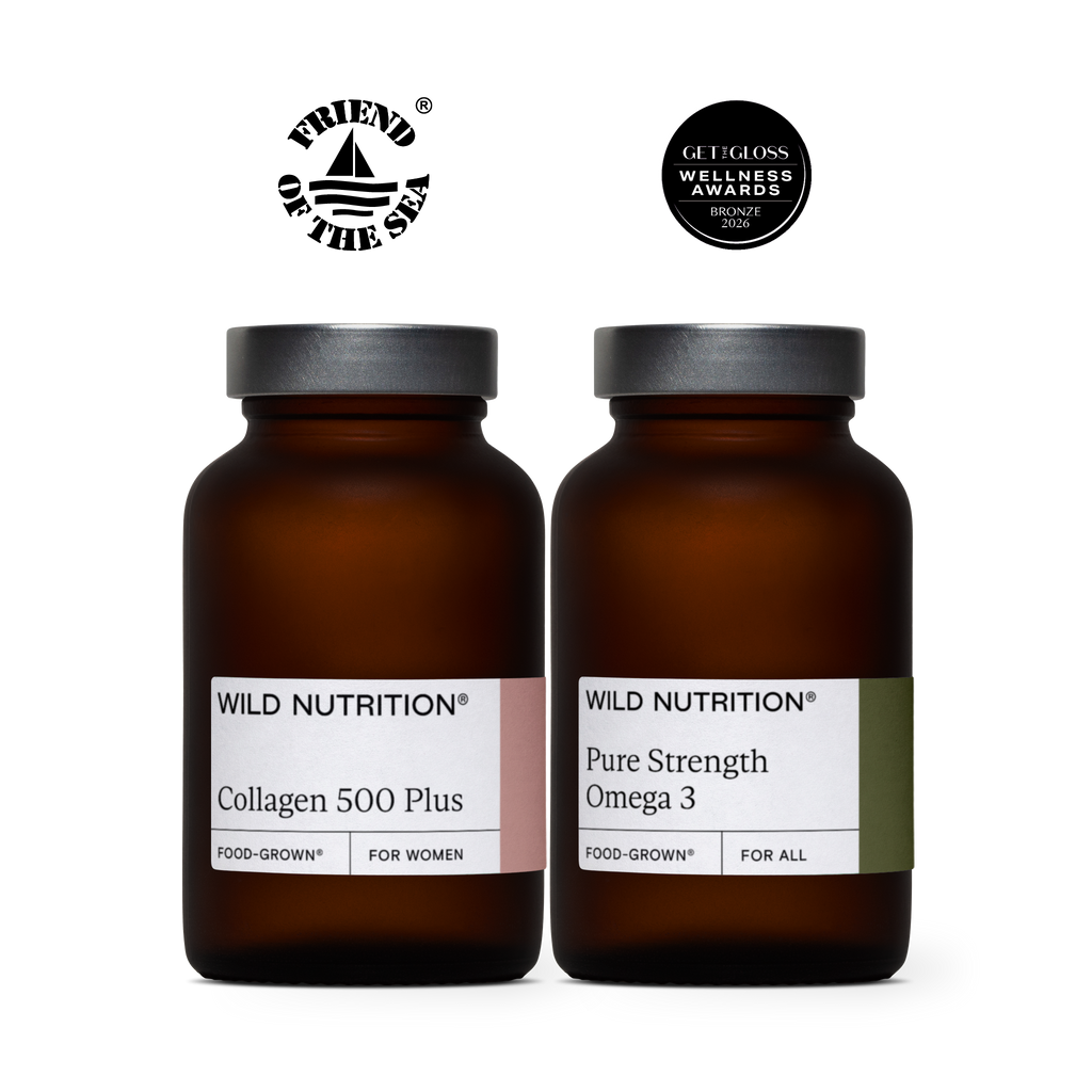Wild Nutrition Collagen 500 Plus - 3 Month Supply for Skin, Hair, Nails & Joint Health