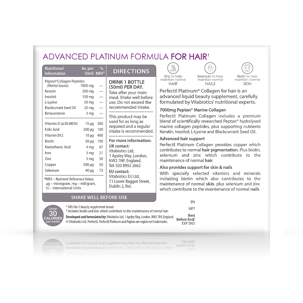 Vitabiotics Perfectil Platinum Collagen Hair Drink