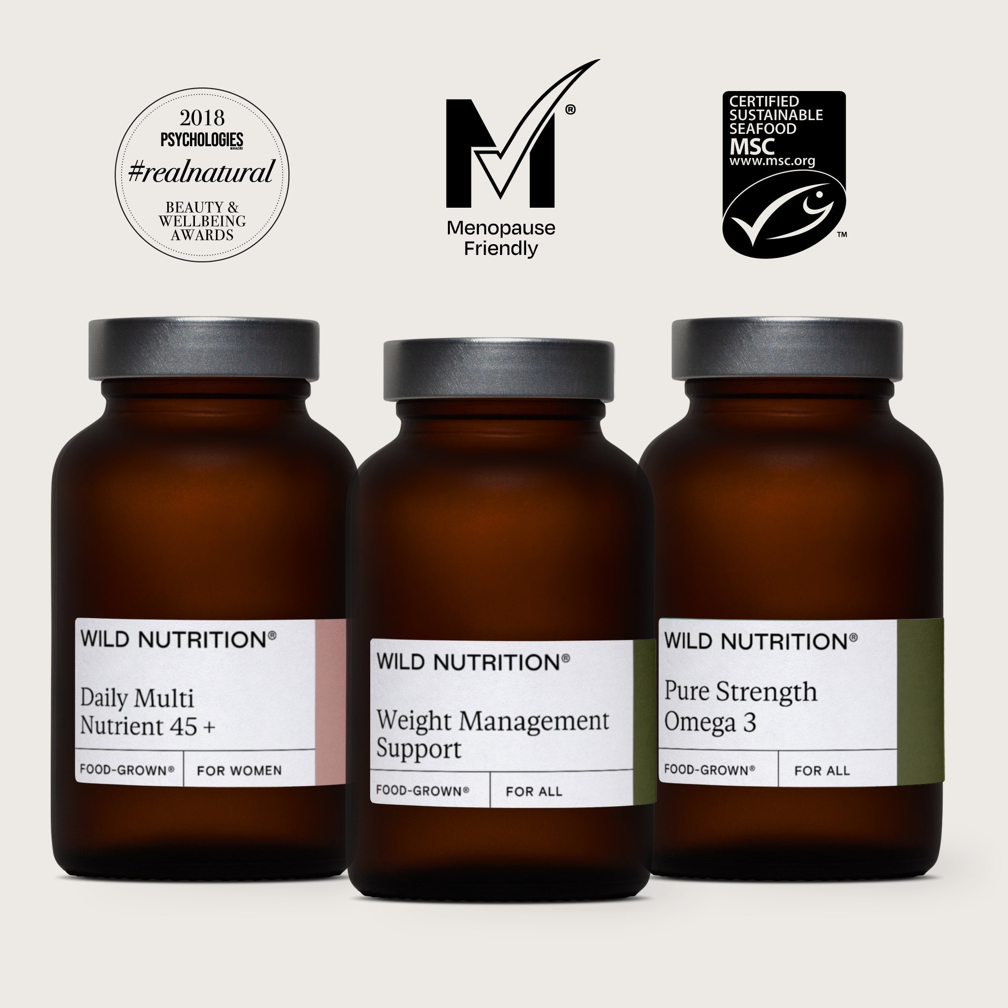 Wild Nutrition Complete Weight Management Trio (Pouch Refill) for Weight Management & Metabolic Health