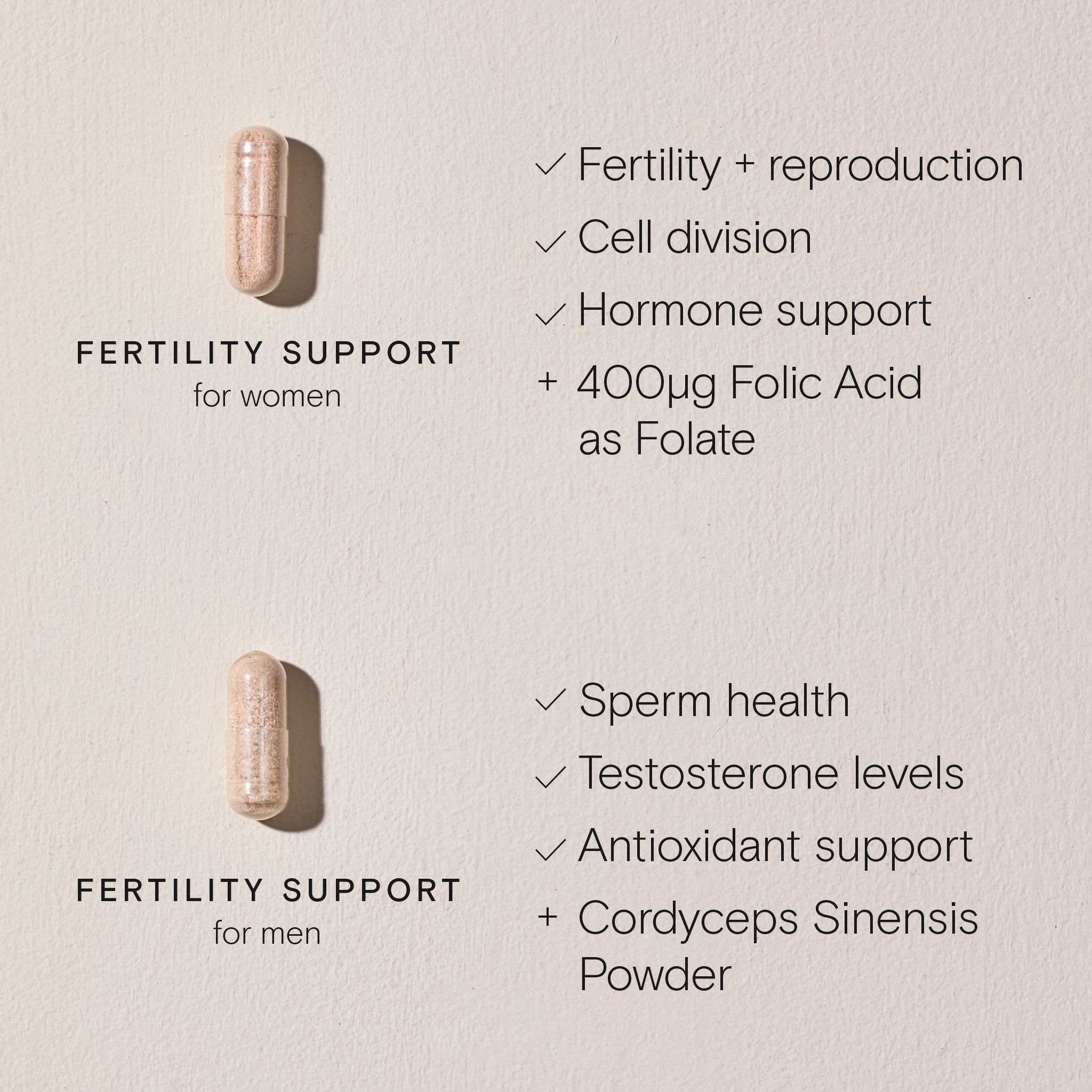 Wild Nutrition Men and Women's Fertility Duo for Reproductive Health & Fertility