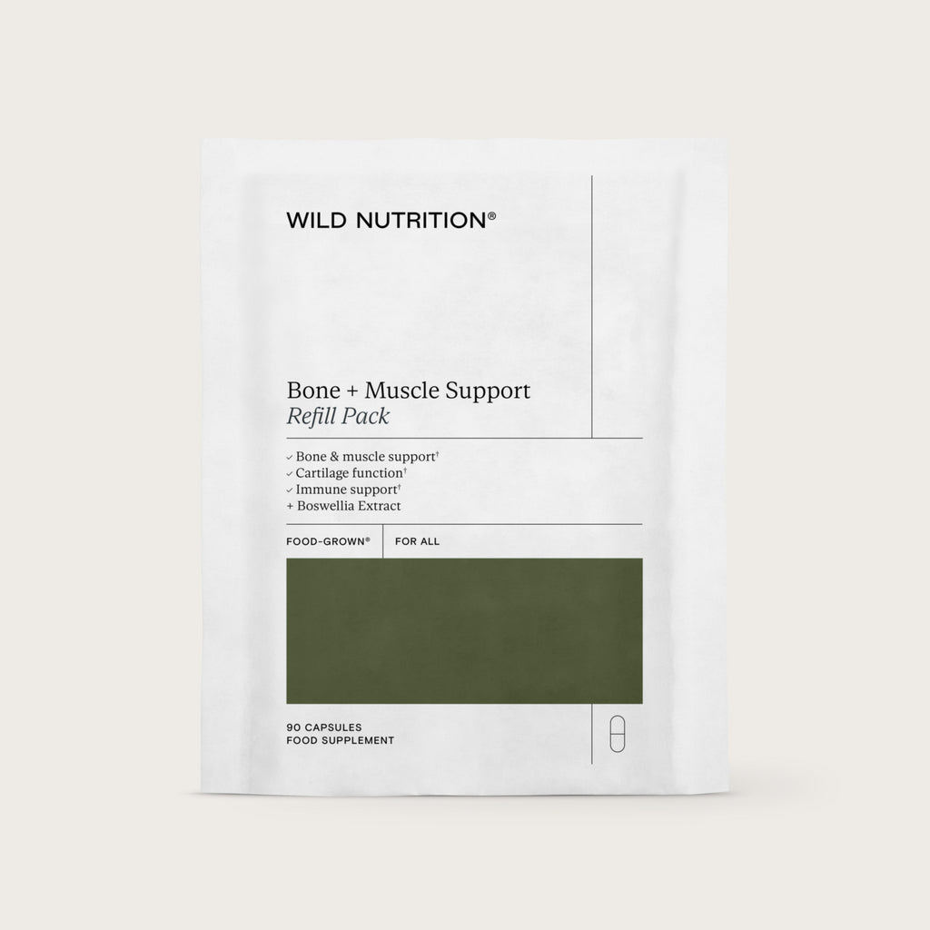 Wild Nutrition Food-Grown® Bone + Muscle Support - 3 Month Supply for Bone, Muscle & Joint Support