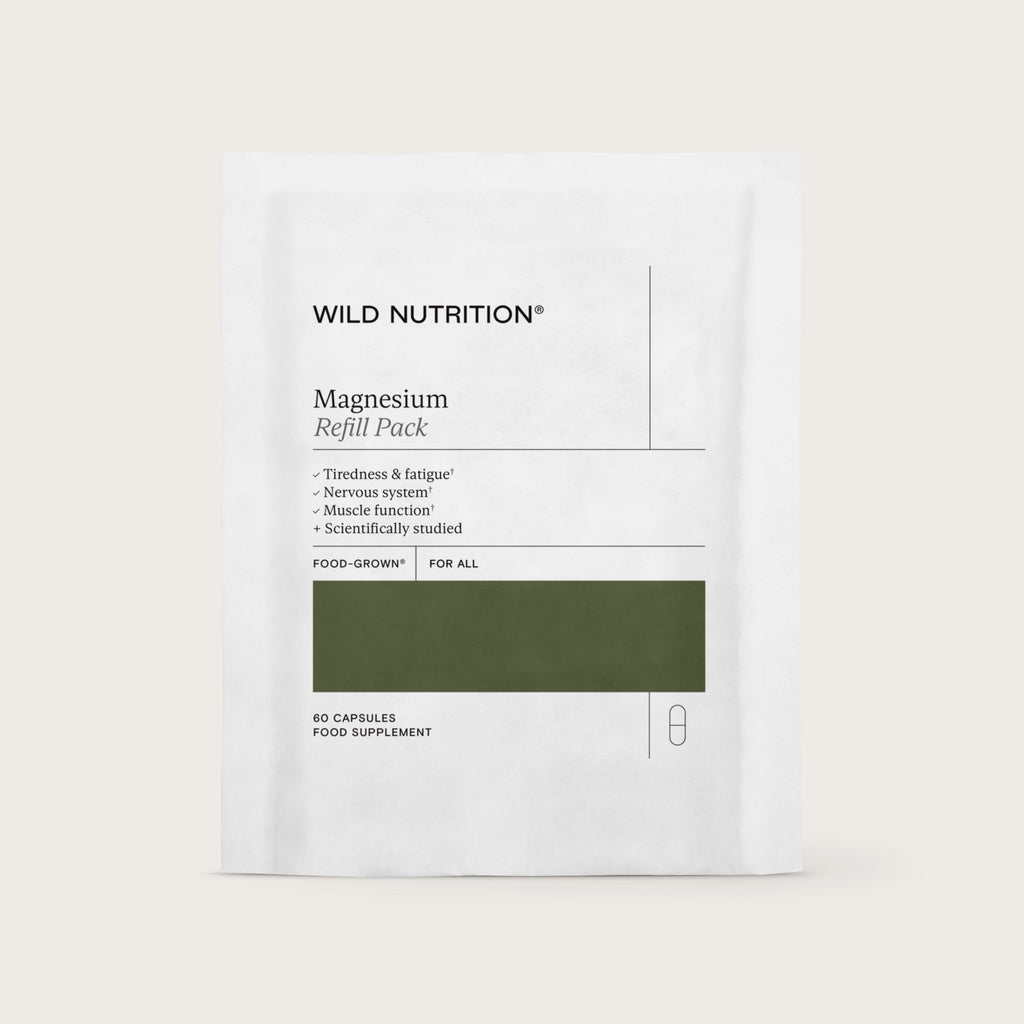 Wild Nutrition Food-Grown® Magnesium - 3 Month Supply for Relaxation, Sleep & Muscle Support