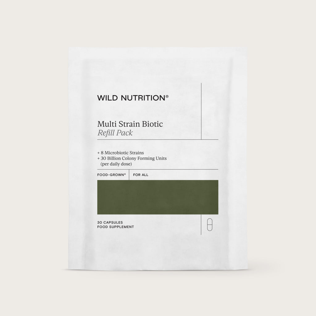 Wild Nutrition Food-Grown® Multi Strain Biotic - 3 Month Supply for Gut Health & Digestive Support