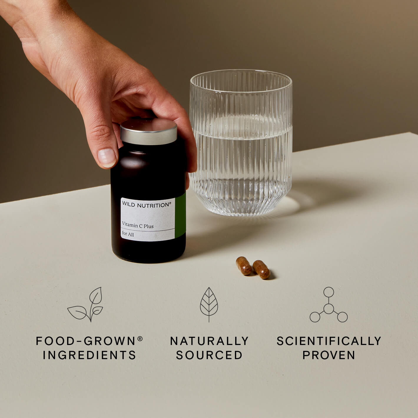 Wild Nutrition Food-Grown® Vitamin C Plus for Immune Function & Collagen Formation