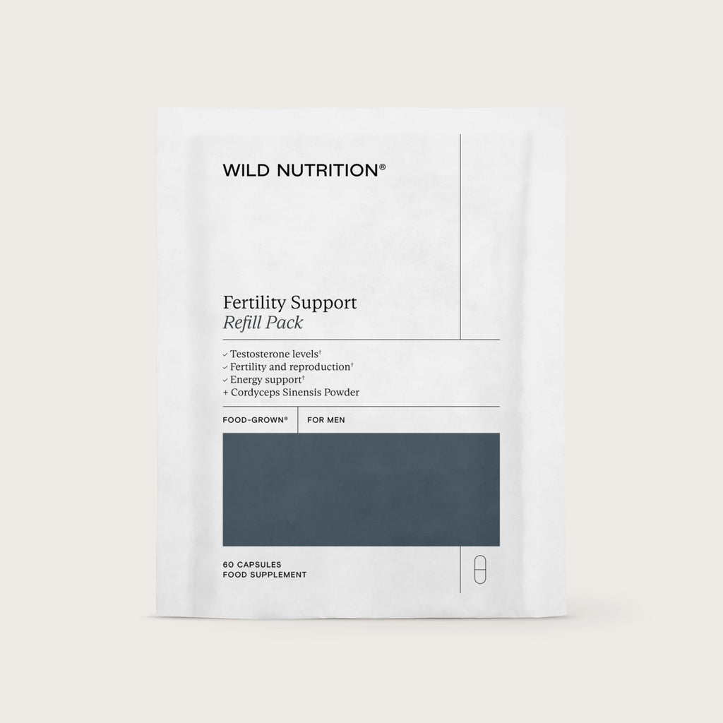 Wild Nutrition Food-Grown® Fertility Support for Men - 3 Month Supply for Male Fertility & Reproductive Health