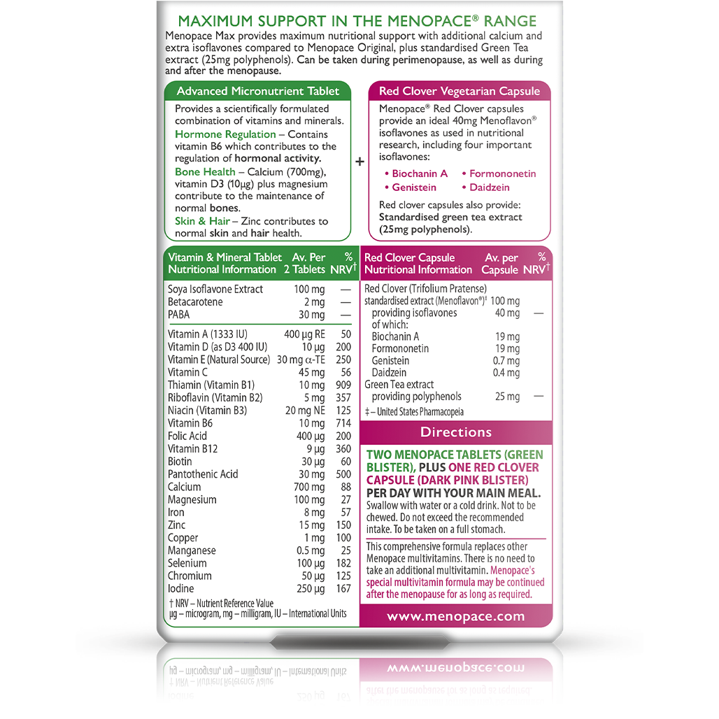 Vitabiotics Menopace Max Menopause Support