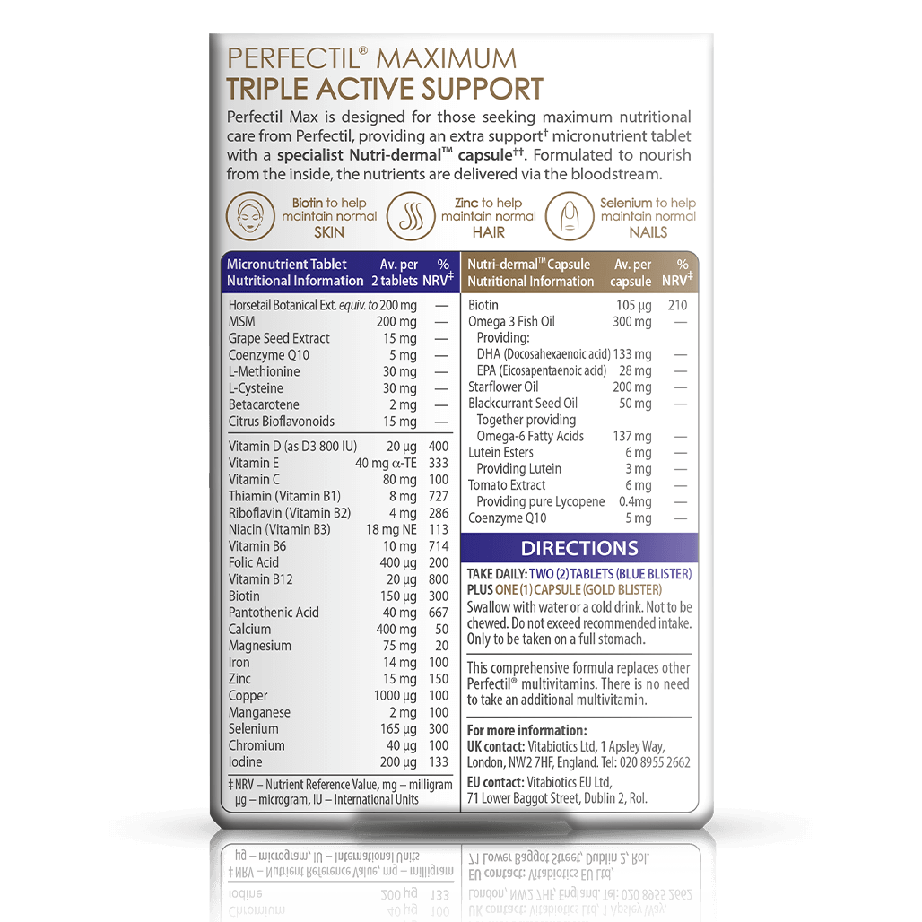 Vitabiotics Perfectil Max Beauty Supplement