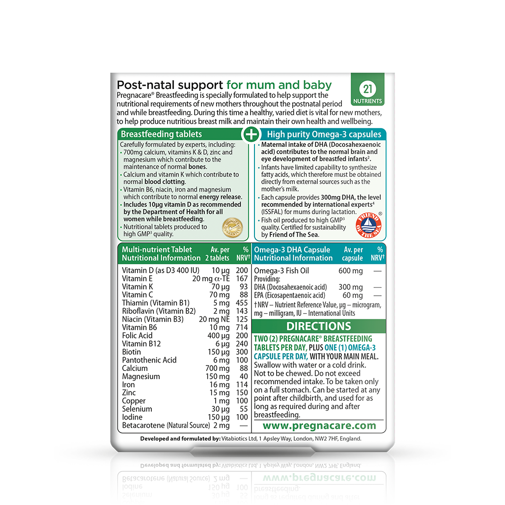 Vitabiotics Pregnacare Breastfeeding Support
