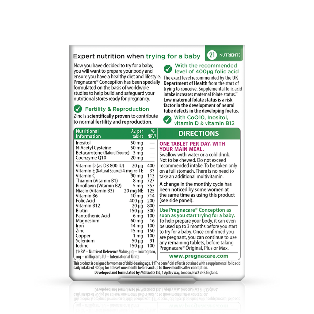 Vitabiotics Pregnacare Conception Fertility Support