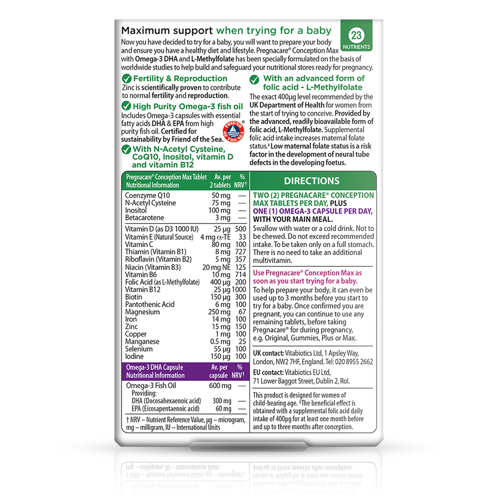 Vitabiotics Pregnacare Conception Max Fertility Support